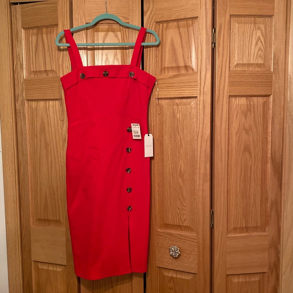 New Red midi dress